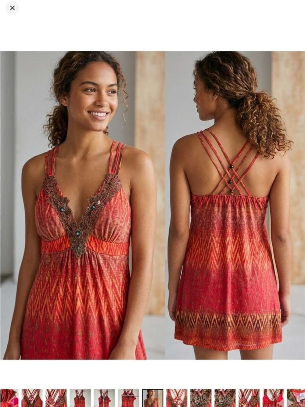 NWT—— 6° be tribal BOHO BEADED -dress SIZE XL , BRAND NEW WITH TAGS